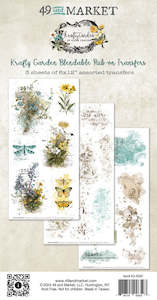 Rubons 49 And Market: 49 and Market - Krafty Garden - 6x12 "Blendable" Rub-ons