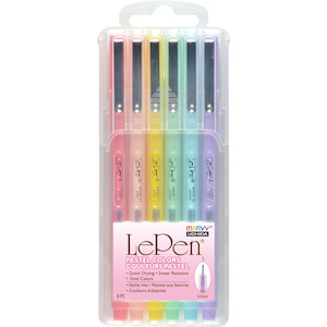 Pens Markers Pastels Marvy Uchida: Marvy - LePen - Pastel (6pk)