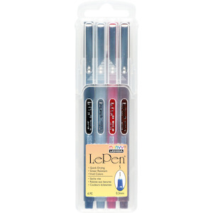 Pens Markers Pastels Marvy Uchida: Marvy - LePen - Dark (4pk)