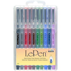 Pens Markers Pastels Marvy Uchida: Marvy - LePen -Set - Basic (10pk)