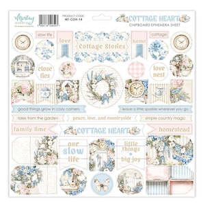 Mintay - Cottage Heart - 12x12 Chipboard Ephemera Sheet
