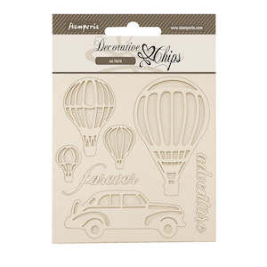 Stamperia - Timeless - Decorative Chips (14x14cm) - Air Balloons