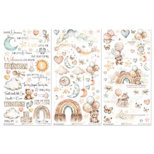 Rubons 49 And Market: 49 and Market - Little Dreamer - 6x12 Rub-on Transfer Set