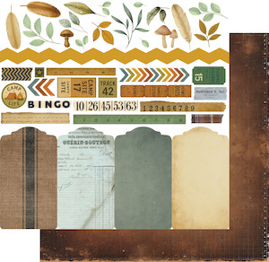 Patterned Paper 12x12 Uniquely Creative: Uniquely Creative - Field Notes - 12x12 Pattern Paper "Wild Terrain"