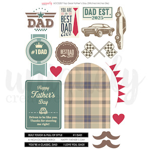 Uniquely Creative - Father's Day Top Gear - A4 Cut-A-Part Sheet