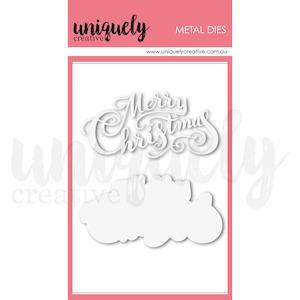 Dies Embossing Folders Uniquely Creative: Uniquely Creative - Merry Christmas Script Die