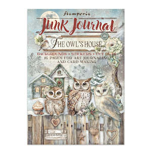 Collectables Ephemera Stamperia: Stamperia - The Owl's House - Junk Journal Book (Backgrounds, Stickers & Lasercuts) (16 Pages)
