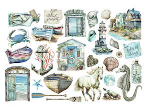 Collectables Ephemera Stamperia: Stamperia - Silent Sea - Ephemera (Adhesive)