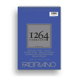 Fabriano - 1264 Black Drawing Book A4 (200gsm)