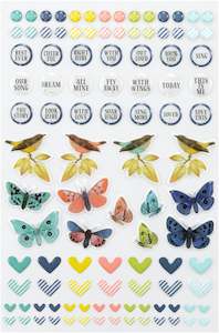 Sticker Sheets 49 And Market: 49 and Market - Birdsong - Wishing Bubbles Epoxy Stickers