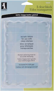 Tools Storage Bags Misc: Inkadinkado - Clear Acrylic Stamp Block - 4.5" X 6.5"