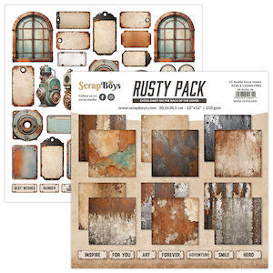 Scrapboys: Scrapboys - Rusty Pack - 12x12 Paper Pad