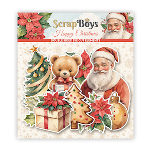 Scrapboys: Scrapboys - Happy Christmas - Die Cuts (40 Dbl Sided Pieces)