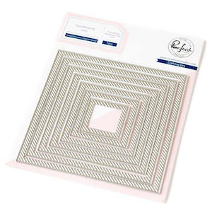 Pinkfresh: Pinkfresh Studio - Nested Squares Diagonal Stitch Die Set