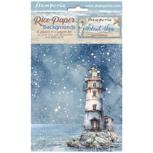 Stamperia - Silent Sea - A6 Assorted Rice Papers "Backgrounds" (8 Sheets)
