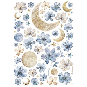 Rice Tissue Paper: Stamperia - Best Sellers - A4 Rice Paper "Sun and Moon"