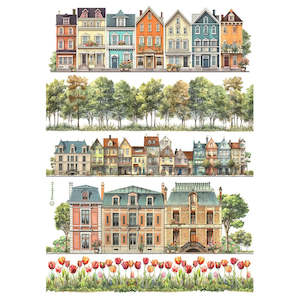 Stamperia - Best Sellers - A4 Rice Paper "Houses"