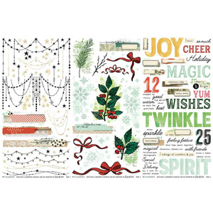 49 and Market - Mistletoe and Memories - 6x12 "Essential" Rub-on Transfer Set