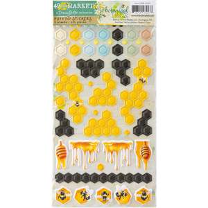 49 and Market - Botanical Buzz - Puffy Stickers (126pcs)