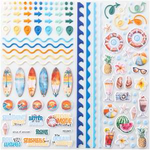49 and Market - Beach Vibes - Puffy Stickers (126pcs)