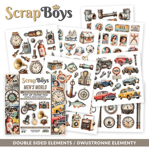 Scrapboys - Men's World - 6x6 Pop Up (Fussy Cutting) Paper Pad