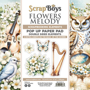 Scrapboys - Flowers Melody - 6x6 Pop Up (Fussy Cutting) Paper Pad