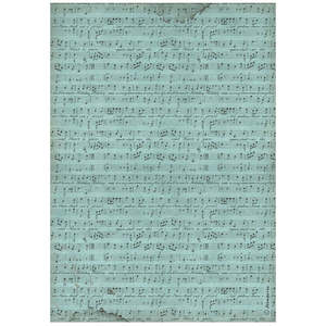 Rice Tissue Paper Stamperia: Stamperia - Music - A4 Rice Paper "Background Score"