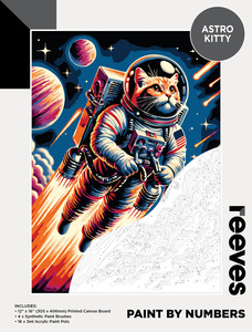 Reeves - Paint by Number - Astro Kitty - 12"x16"