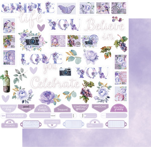 Patterned Paper 12x12 Uniquely Creative: Uniquely Creative - Ultraviolet Delight - 12x12 Pattern Paper - Simple Life