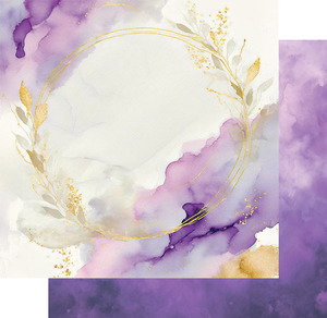 Uniquely Creative - Ultraviolet Delight - 12x12 Pattern Paper - Gold & Amethyst