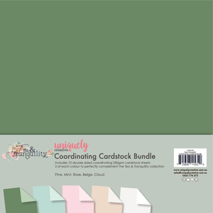 Paper Pads Packs Uniquely Creative: Uniquely Creative - Tea & Tranquility - 12x12 Coordinating Cardstock Bundle (10pk)