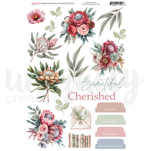 Uniquely Creative - Paperbark Blooms - A4 Cut-A-Part Sheet