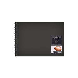 Fabriano - Black Drawing Book 190gsm A5 Landscape (14.8x21cm )