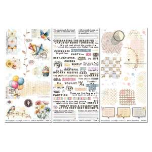 Rubons 49 And Market: 49 and Market - Glimmer & Glee - 6x12 Blendable Rub-on Transfer Set
