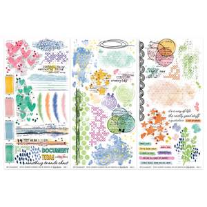 Rubons 49 And Market: 49 and Market - Artful Moments - 6x12 Blendable Rub-on Transfer Set