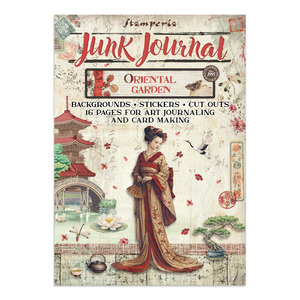 Collectables Ephemera Stamperia: Stamperia - Oriental Garden - Junk Journal Book (Backgrounds, Stickers & Lasercuts) (16 Pages)