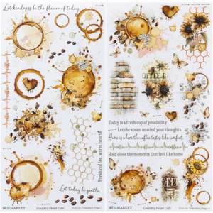 Rubons 49 And Market: 49 and Market - Country Heart Cafe - 6x12 Blendable Rub-on Transfer Set