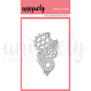 Dies Embossing Folders Uniquely Creative: Uniquely Creative - Wings & Wheels - Cogs Texture Die