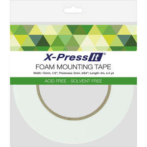 Adhesives Double Sided Tape: X-Press It - Foam Mounting Tape 12mm