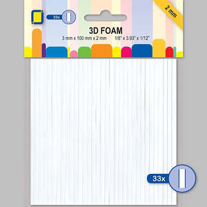 Adhesives Double Sided Tape: JEJE 3D Foam Lines - 3mmx100mm - 2mm Thick