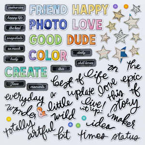 Chipboard: 49 and Market - Artful Moments - Chipboard "Bits" (60pcs)
