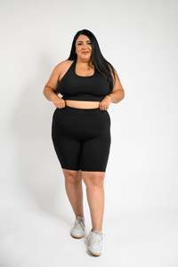 Embrace: LuxeFit Premium Bike Short - Black