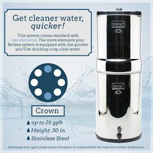 Crown Berkey Water Filter and Purifier System (17 L)