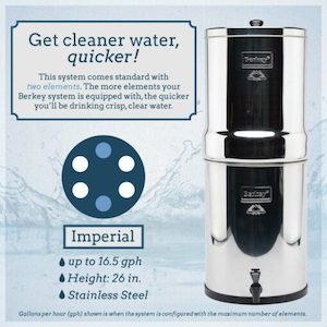 Imperial Berkey Water Filter and Purifier System (17 L)