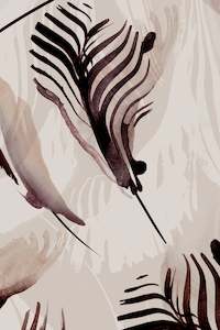 Fawn: Sample - Palm Wallpaper Burgundy