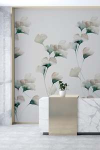 Green: Gingko Mural Wallpaper - Green