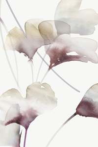 Sample - Gingko Mural Wallpaper Grape