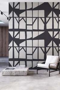 Fawn: Geo-graphic Wallpaper - Denim