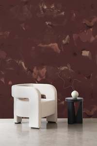 Fawn: Dreamer Wallpaper - Merlot Brushed Metallic