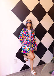 Scribbler Raincoats: Raincoat - Scribbler Fleur Mesh-Lined Parka Raincoat